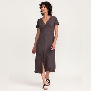 RVCA Brown Midi Dress